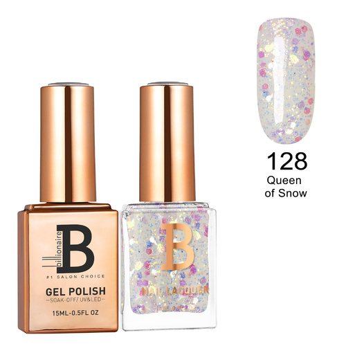 Billionaire Gel & Lacquer Duo - 128 Queen Of Snow (New) 15ml