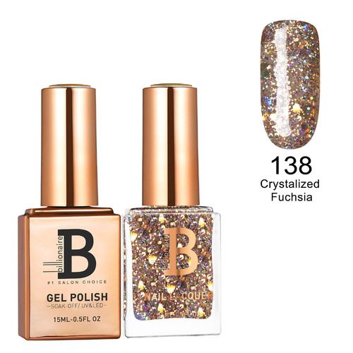 Billionaire Gel & Lacquer Duo - 138 Crystalized Fuchsia 15ml