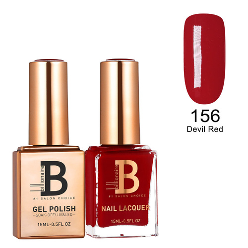 Billionaire Gel & Lacquer Duo - 156 Devil Red 15ml