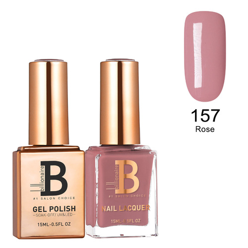 Billionaire Gel & Lacquer Duo - 157 Rose 15ml