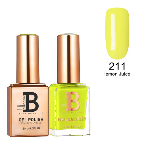 Billionaire Gel & Lacquer Duo - 211 Lemon Juice 15ml