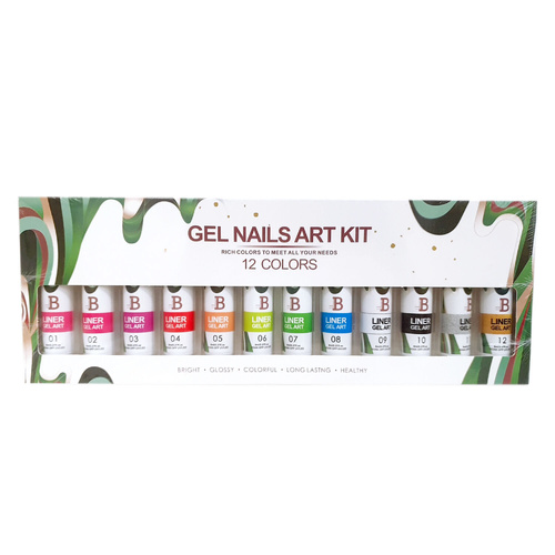 Billionaire - Nail Liner Art UV LED Gel Polish Original Kit - 12 Colors 8ml