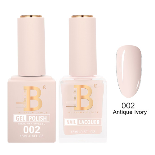 Billionaire 002 Antique Ivory - Imperial Collection Gel & Lacquer Duo 15ml