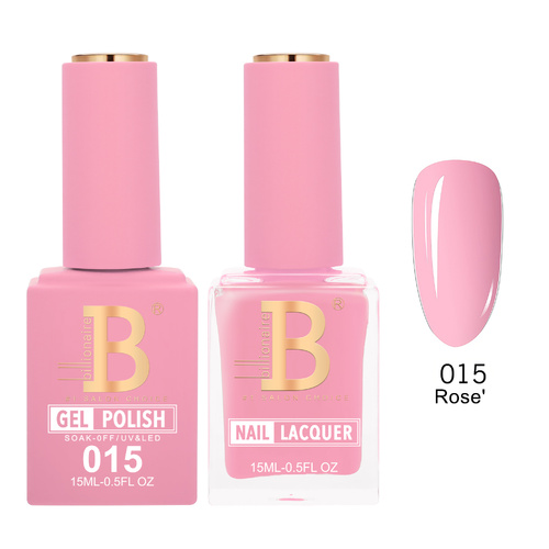 Billionaire 015 Rose' - Imperial Collection Gel & Lacquer Duo 15ml