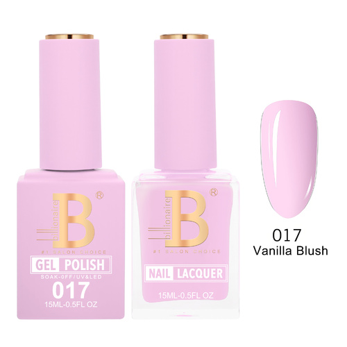 Billionaire 017 Vanilla Blush - Imperial Collection Gel & Lacquer Duo 15ml