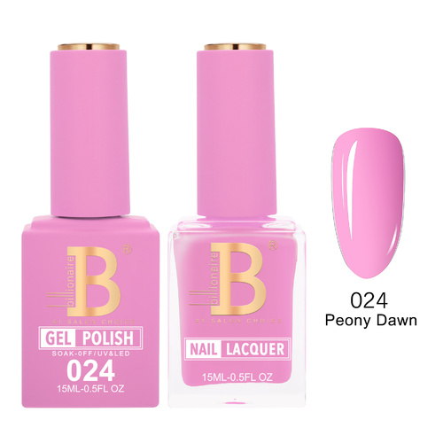 Billionaire 024 Peony Dawn - Imperial Collection Gel & Lacquer Duo 15ml