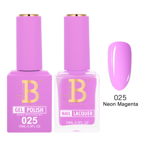 Billionaire 025 Neon Magenta - Imperial Collection Gel & Lacquer Duo 15ml