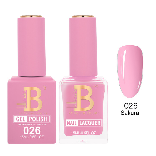 Billionaire 026 Sakura  - Imperial Collection Gel & Lacquer Duo 15ml