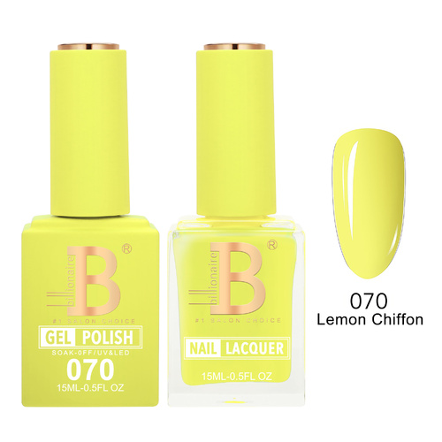Billionaire 070 Lemon Chiffon - Imperial Collection Gel & Lacquer Duo 15ml