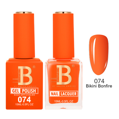 Billionaire 074 Bikini Bonfire  - Imperial Collection Gel & Lacquer Duo 15ml