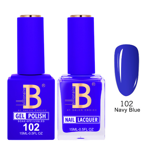 Billionaire 102 Navy Blue - Imperial Collection Gel & Lacquer Duo 15ml