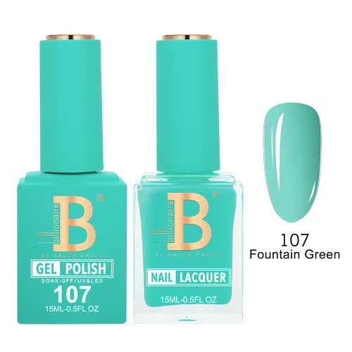 Billionaire 107 Fountain Green - Imperial Collection Gel & Lacquer Duo 15ml