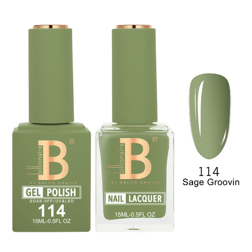 Billionaire 114 Sage Groovin - Imperial Collection Gel & Lacquer Duo 15ml