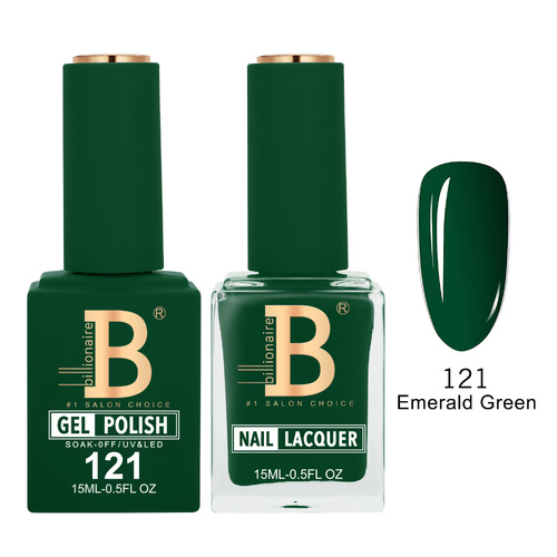 Billionaire 121 Emerald Green - Imperial Collection Gel & Lacquer Duo 15ml