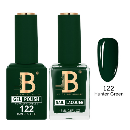 Billionaire 122 Hunter Green - Imperial Collection Gel & Lacquer Duo 15ml