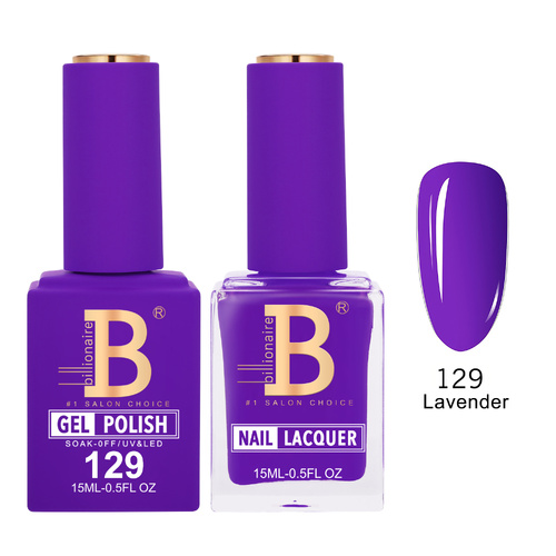 Billionaire 129 Lavender - Imperial Collection Gel & Lacquer Duo 15ml