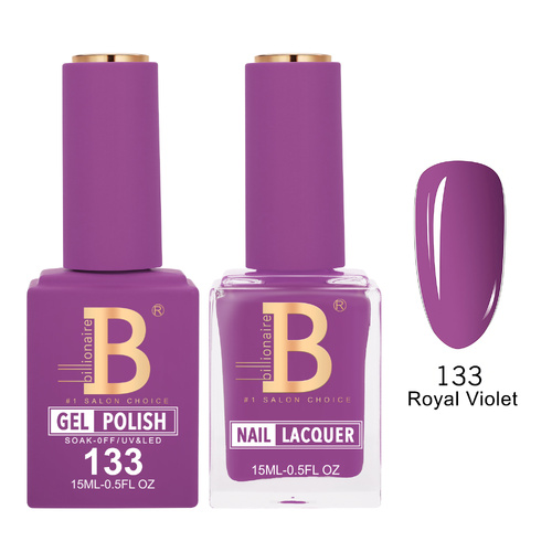 Billionaire 133 Royal Violet - Imperial Collection Gel & Lacquer Duo 15ml