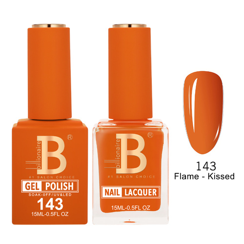 Billionaire 143 Flame - Kissed - Imperial Collection Gel & Lacquer Duo 15ml