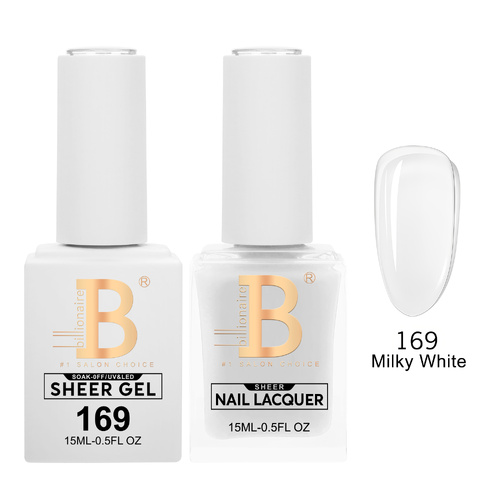 Billionaire 169 Milky White - Imperial Collection Gel & Lacquer Duo 15ml