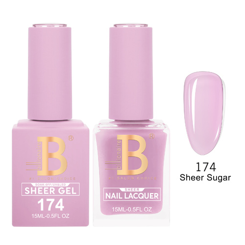 Billionaire 174 Sheer Sugar - Imperial Collection Gel & Lacquer Duo 15ml