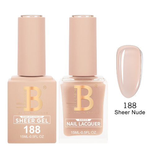 Billionaire 188 Sheer Nude - Imperial Collection Gel & Lacquer Duo 15ml
