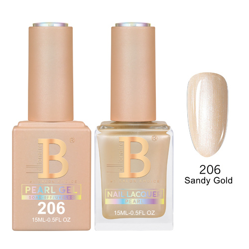 Billionaire 206 Sandy Gold - Imperial Collection Gel & Lacquer Duo 15ml