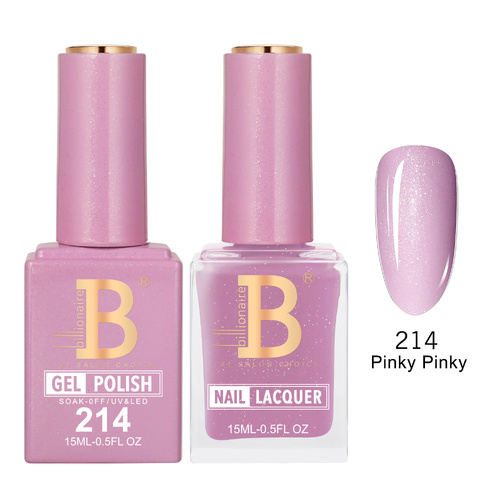 Billionaire 214 Pinky Pinky - Imperial Collection Gel & Lacquer Duo 15ml