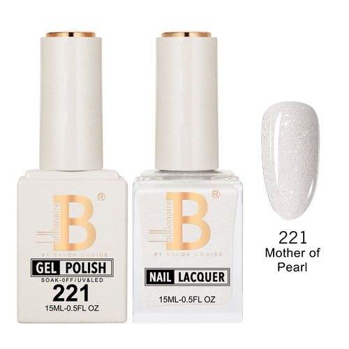 Billionaire 221 Mother of Pearl - Imperial Collection Gel & Lacquer Duo 15ml