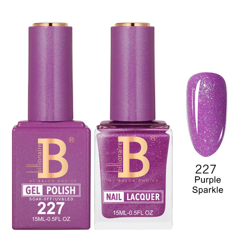 Billionaire 227 Purple Sparkle - Imperial Collection Gel & Lacquer Duo 15ml