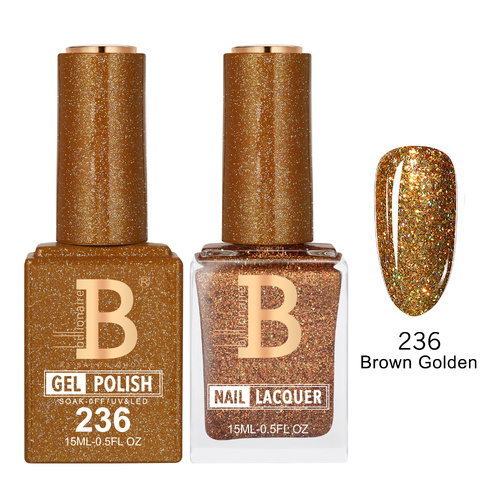Billionaire 236 Brown Golden - Imperial Collection Gel & Lacquer Duo 15ml
