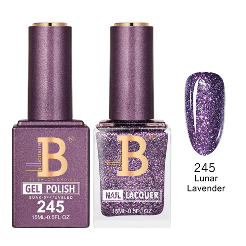 Billionaire 245 Lunar Lavender - Imperial Collection Gel & Lacquer Duo 15ml