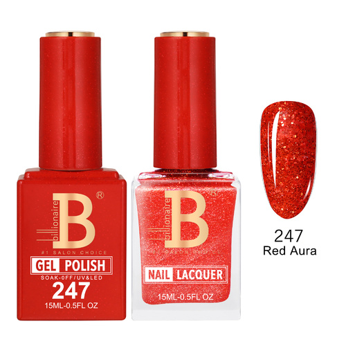 Billionaire 247 Red Aura - Imperial Collection Gel & Lacquer Duo 15ml