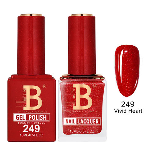 Billionaire 249 Vivid Heart - Imperial Collection Gel & Lacquer Duo 15ml