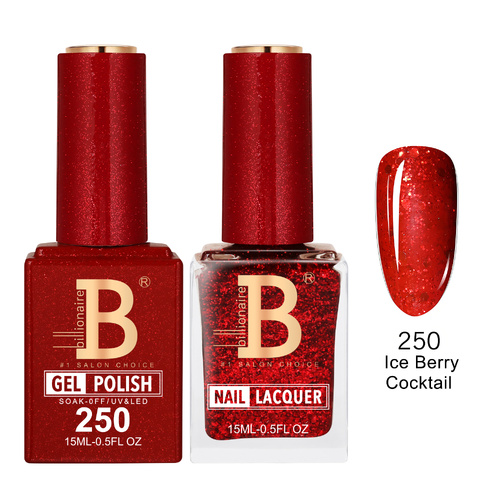 Billionaire 250  Ice Berry Cocktail - Imperial Collection Gel & Lacquer Duo 15ml