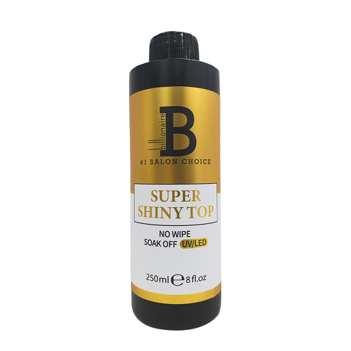 Billionaire - Super Shiny Glossy Non Cleanse Nail Gel Top Refill 8oz 240ml