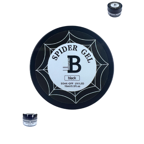 Billionaire Nail Gel Spider Line For Nails Art Polish UV Painting Lacquer Web Sticker Black 15ml
