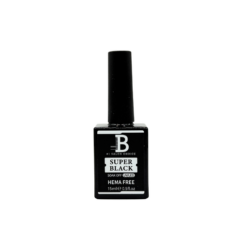 Billionaire - Soak Off UV LED Gel Nail Polish HEMA Free - Super Black - 15ml