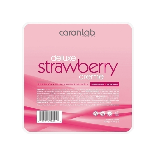 Caronlab Strawberry Creme Hard Hot Wax Pallet Tray 500g