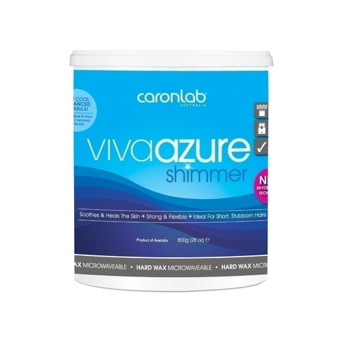 Caronlab Viva Azure Shimmer Hard Hot Wax Microwaveable 800g