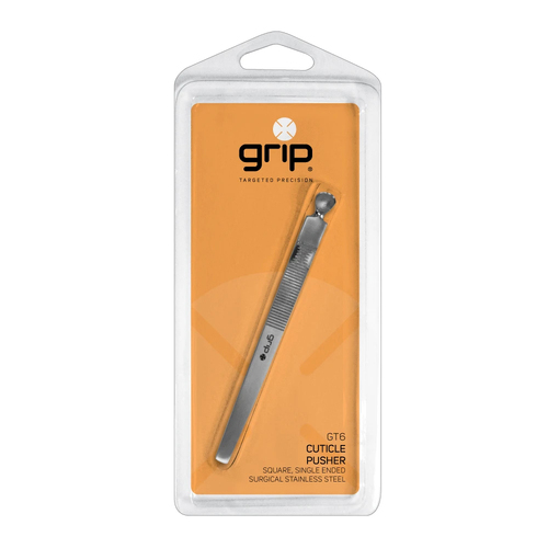 Caronlab Grip Stainless Steel Square Cuticle Pusher - GT6