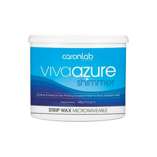 Caronlab Viva Azure Shimmer Strip Wax Microwaveable 400g