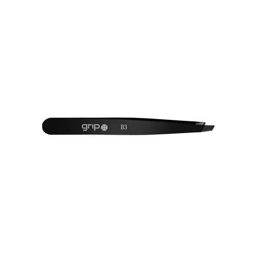 Caronlab Grip Professional Claw Slanted Tip Tweezer Matte Black B3