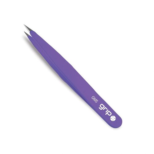 Caronlab Grip Professional Pointed Tip Tweezer Matte Purple GM5
