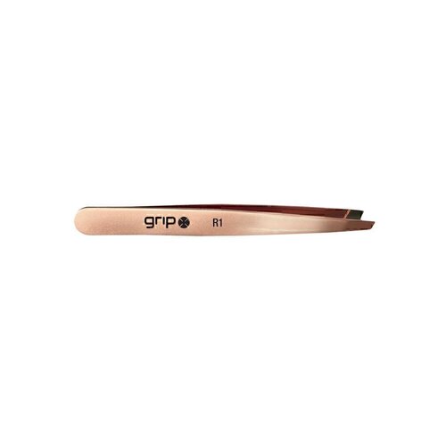 Caronlab Grip Professional Claw Slanted Tip Tweezer Matte Rose Gold R1