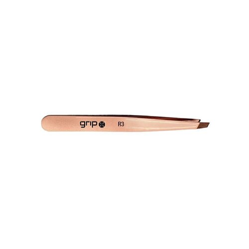 Caronlab Grip Professional Claw Slanted Tip Tweezer Matte Rose Gold R3