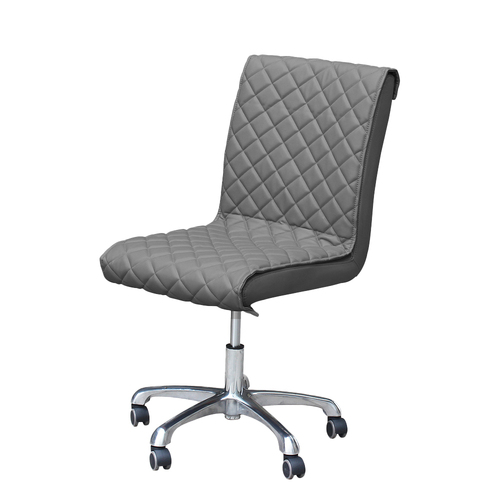 Nail Salon Customer Chair 3218 Hydraulic Swivel Leather PU Grey
