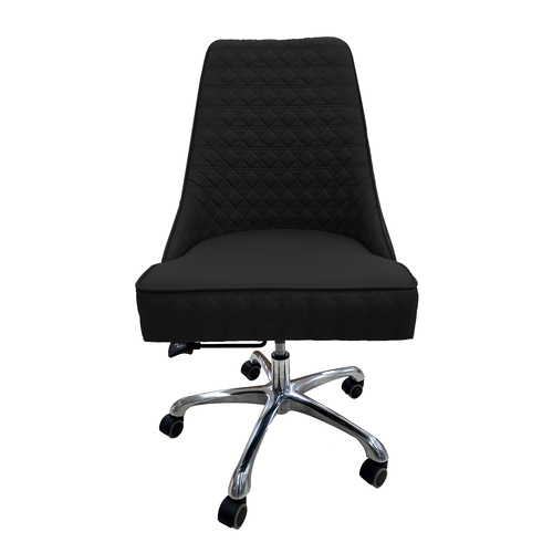 Nail Salon Customer Chair 8117W Hydraulic Swivel Leather PU Black