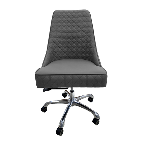 Nail Salon Customer Chair 8117W Hydraulic Swivel Leather PU Grey