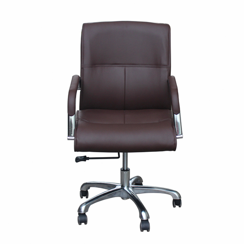 Salon Customer Chair Arm Rest Round 823 Hydraulic Swivel Leather PU Chocolate