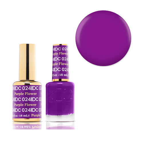 DND 024 Purple Flower - DC Collection Gel & Lacquer Duo 18ml